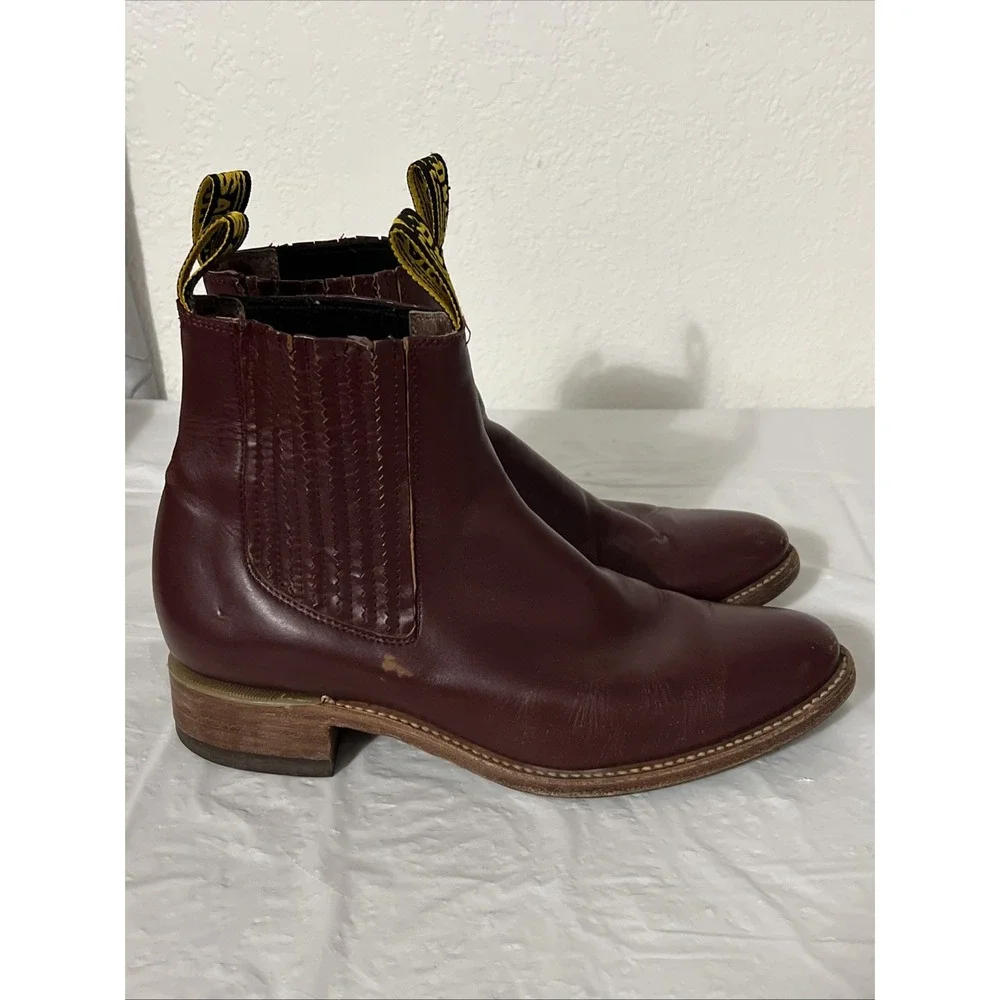 Potro Salvaje Mexican Genuine Leather Boots Mens 28 Mexico 9.5-10 US Charro Red